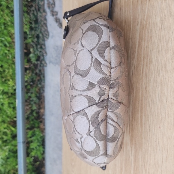 Coach Khaki Signature Sateen w/Front Pocket Top Zip Crossbody Bag - Picture 7 of 15